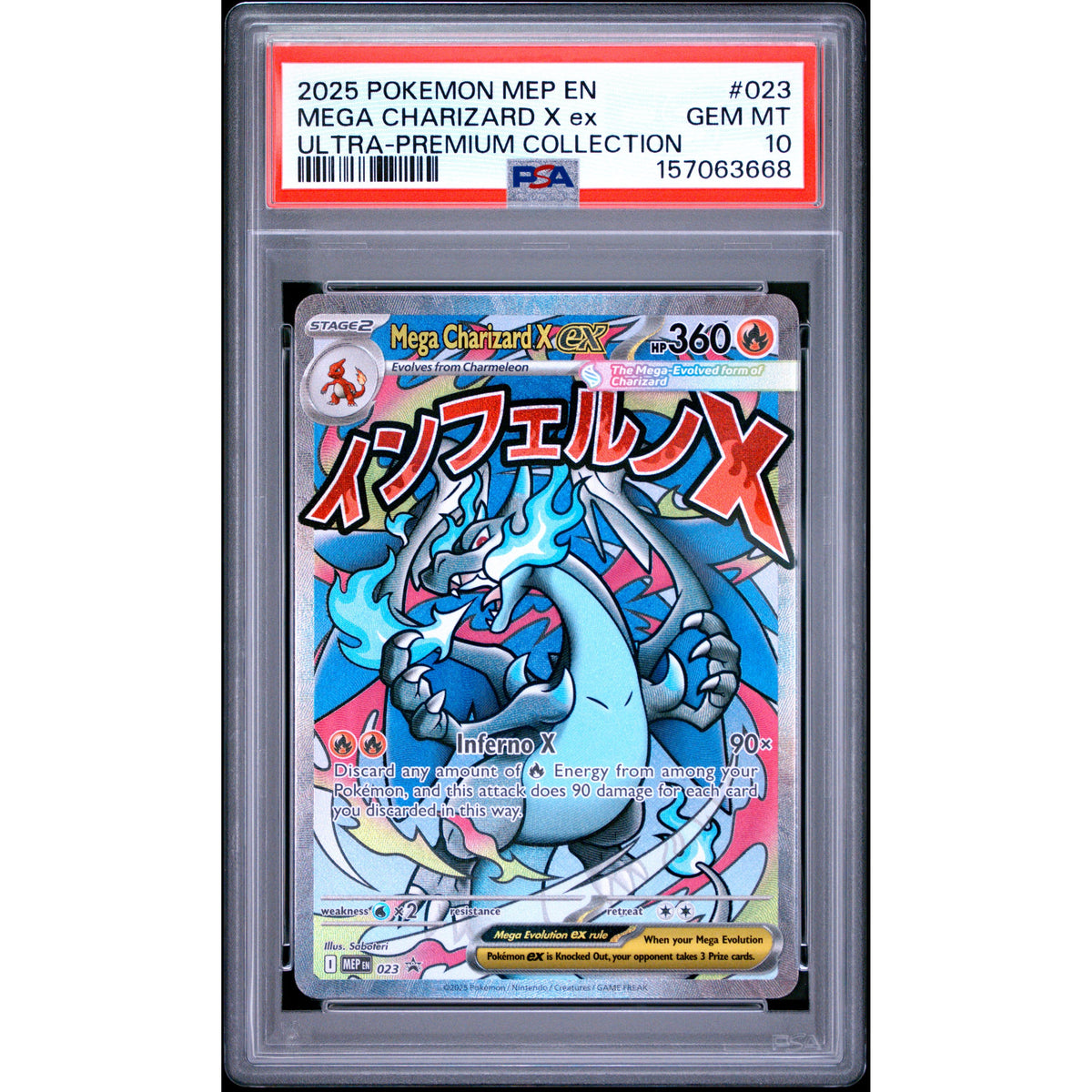 Pokémon TCG: Mega Charizard X Ex #023 PSA 10-157063668