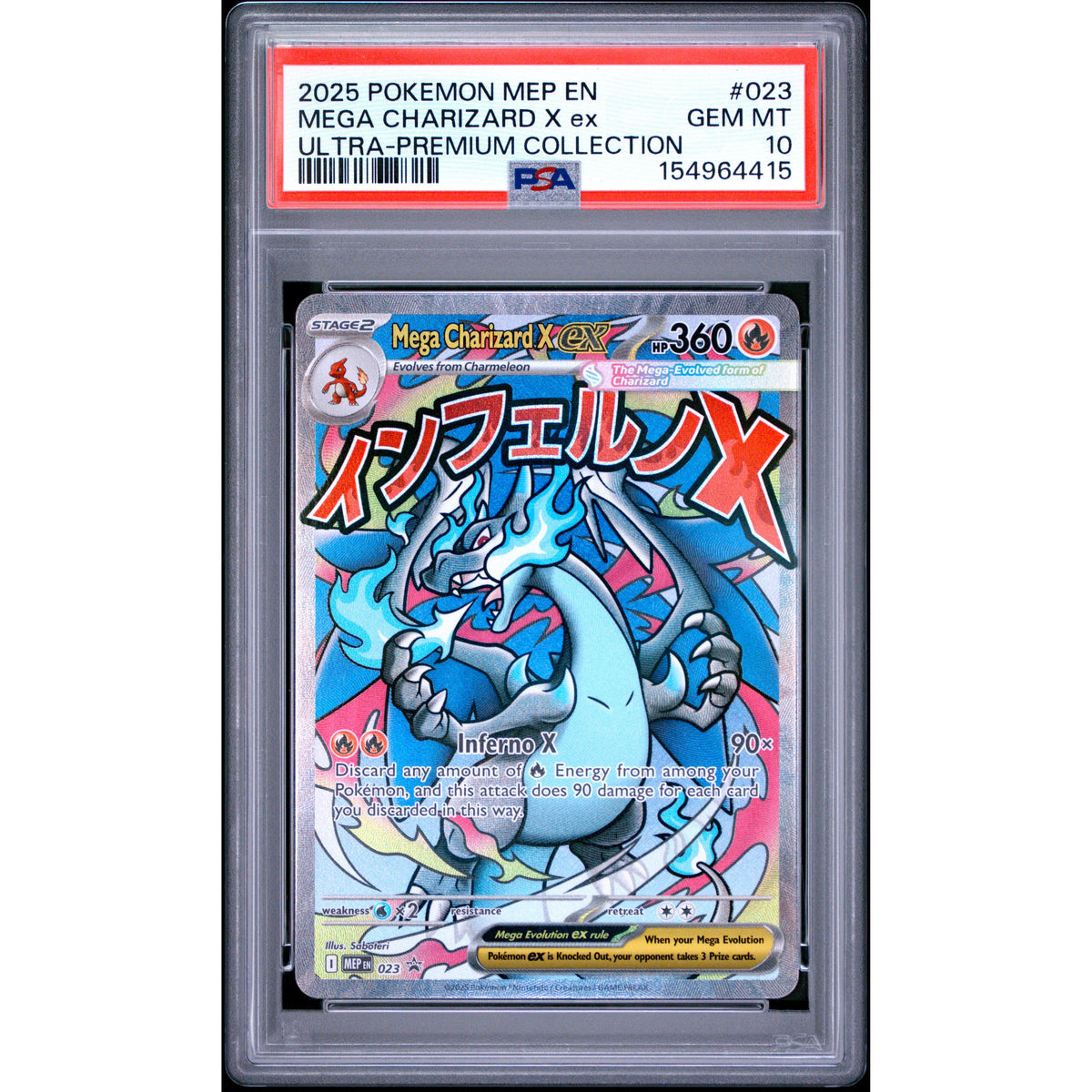 Pokémon TCG: Mega Charizard X Ex #023 PSA 10-154964415