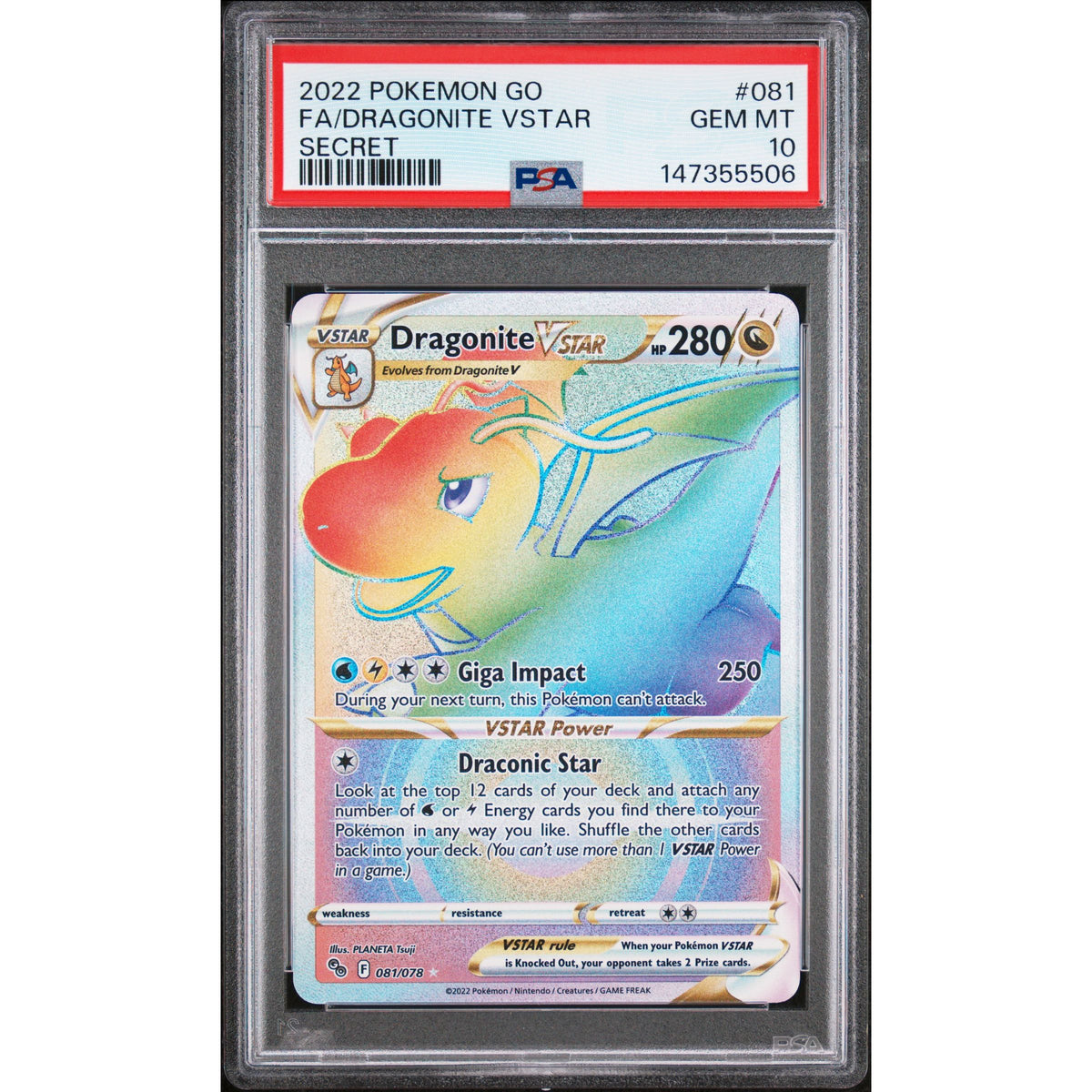 Pokémon TCG: Dragonite Vstar #081 PSA 10-147355506