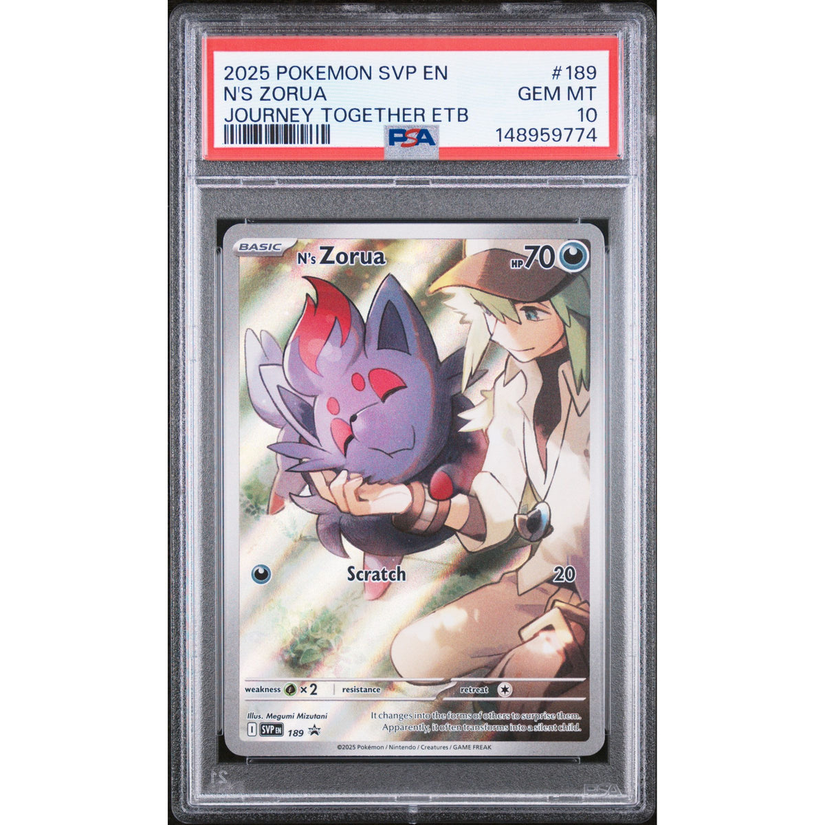 Pokémon TCG: N's Zorua #189 PSA 10-148959774