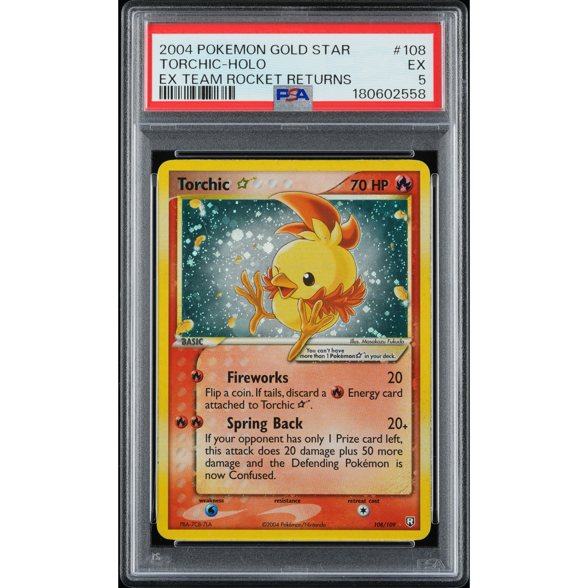 Pokémon TCG: Torchic Gold Star #108 PSA 5-180602558