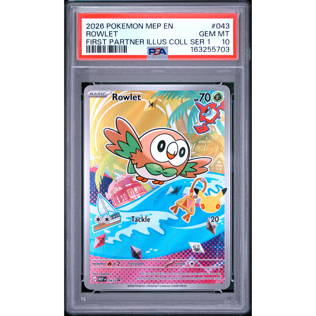 Pokémon TCG: Rowlet #043 PSA 10-163255703