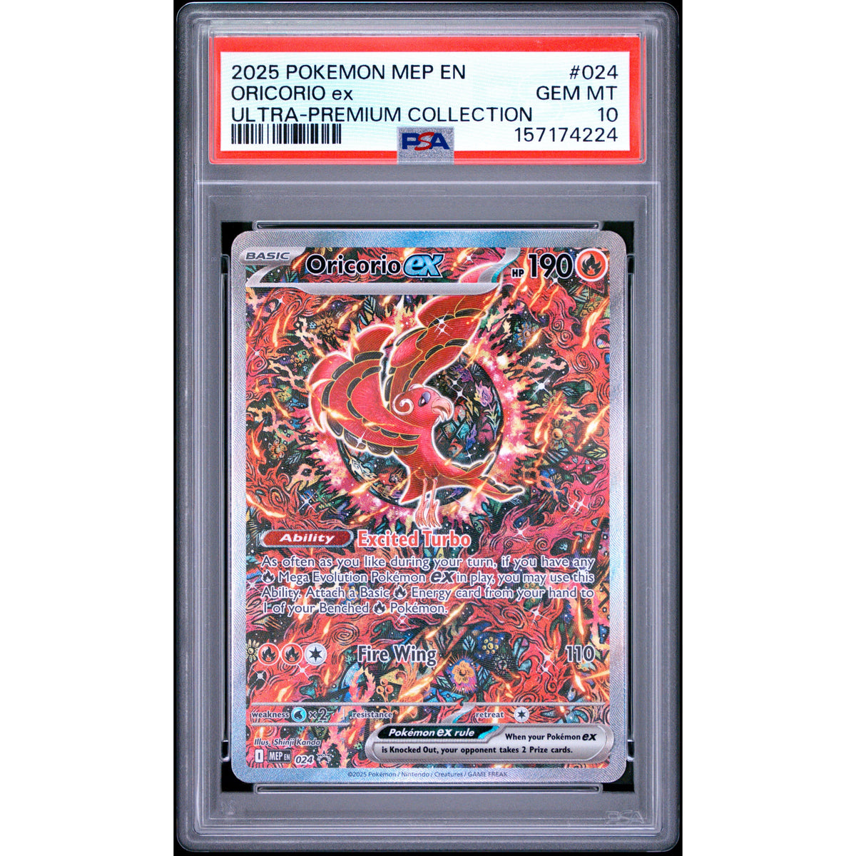 Pokémon TCG: Oricorio Ex #024 PSA 10-157174224