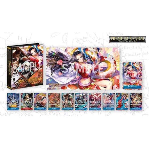 Bandai One Piece Card Game: Chinese 2nd Anniversary Gift Set (Boa Hancock) collectors binder featuring The Seven Warlords of the Sea.