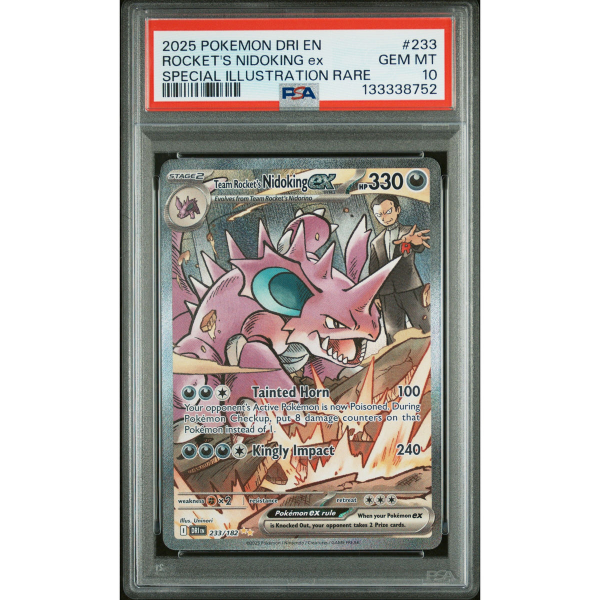 Pokémon TCG: Rocket's Nidoking Ex #233 PSA 10 - Destined Rivals-133338752