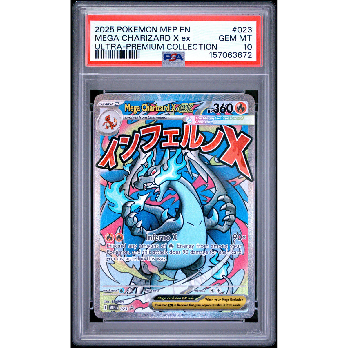 Pokémon TCG: Mega Charizard X Ex #023 PSA 10-157063672