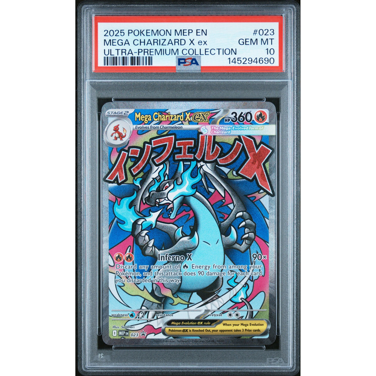 Pokémon TCG: Mega Charizard X Ex #023 PSA 10 - Mega Evolution Promo-145294690