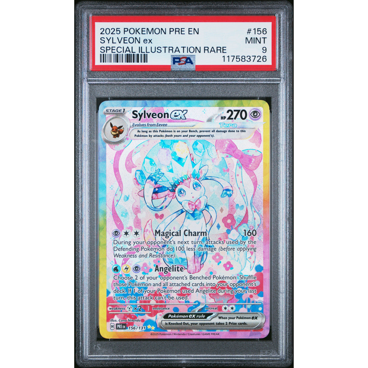 Pokémon TCG: Sylveon Ex #156 PSA 9-117583726