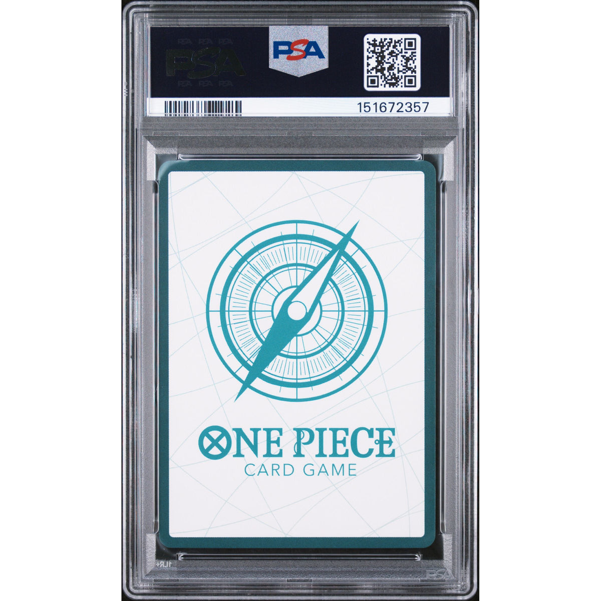 A Bandai One Piece TCG: Don!! Card PSA 10 features a character in a pirate hat and red coat saying "ID LIKE TO MEET THIS FELLOW!!!," graded GEM MT 10 by PSA.