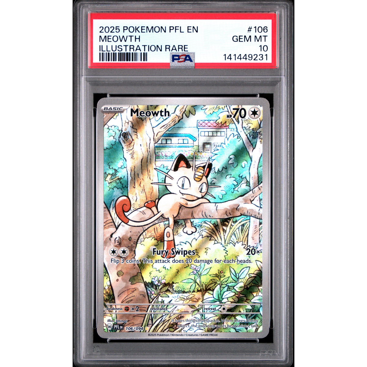 Pokémon TCG: Meowth #106 PSA 10-141449231