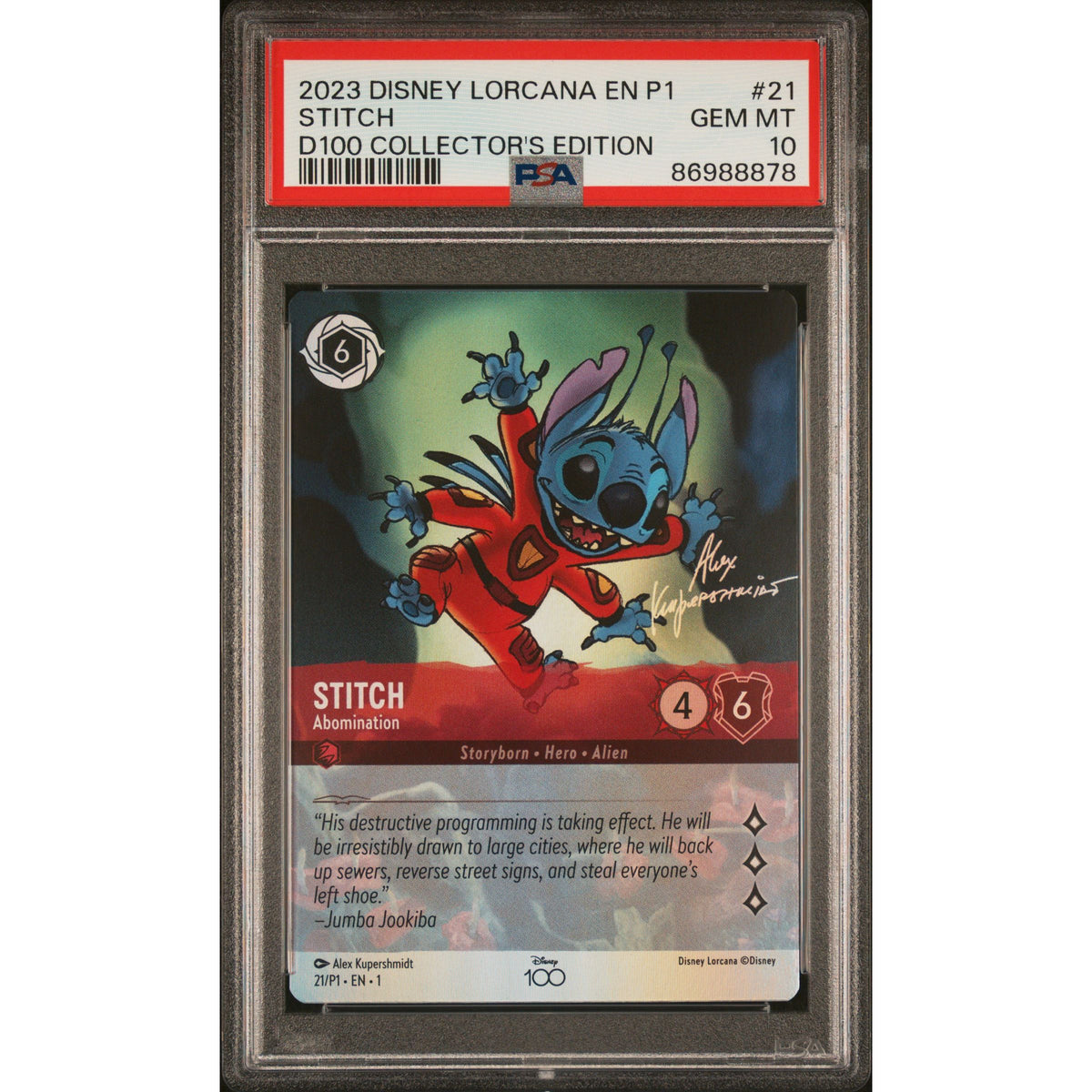 Lorcana: Stitch #21 PSA 10-86988878