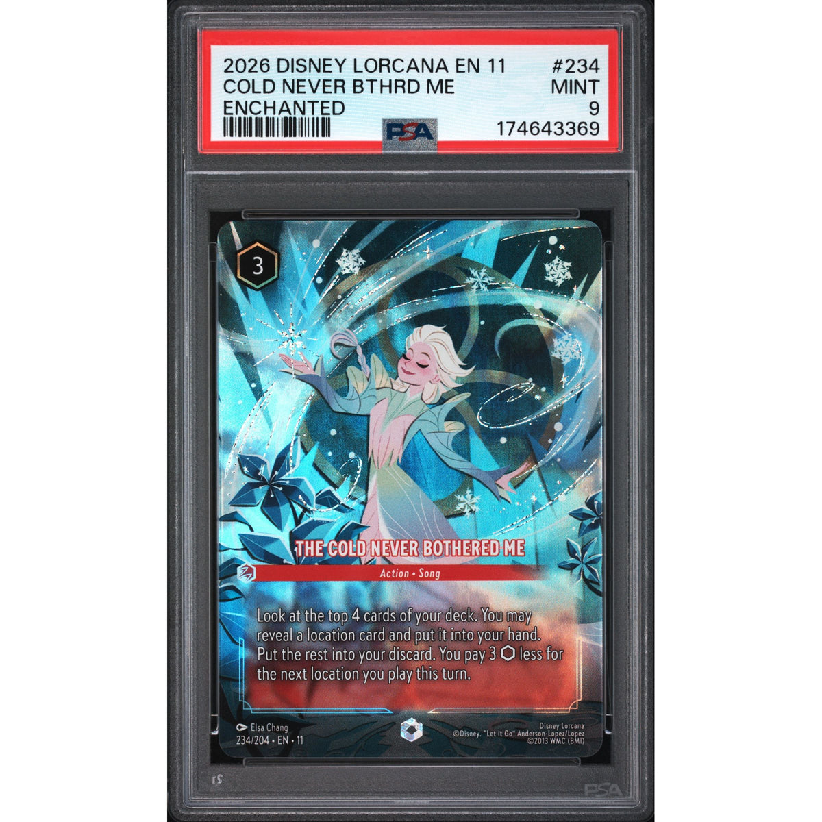 Lorcana: The Cold Never Bothered Me Anyway #234 PSA 9-174643369