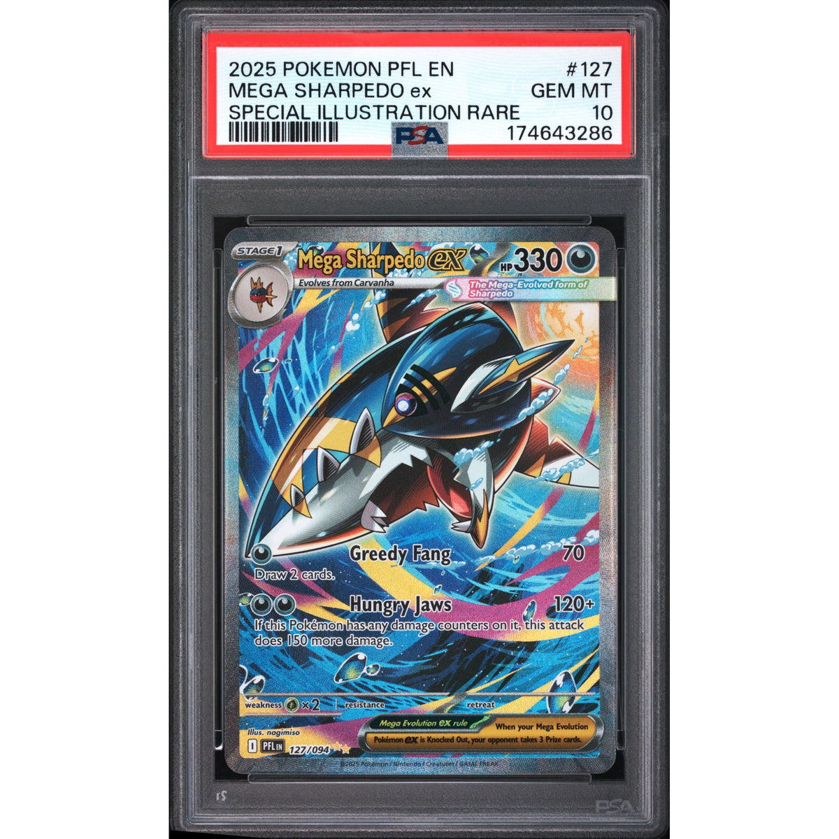 Pokémon TCG: Mega Sharpedo Ex #127 PSA 10-174643286