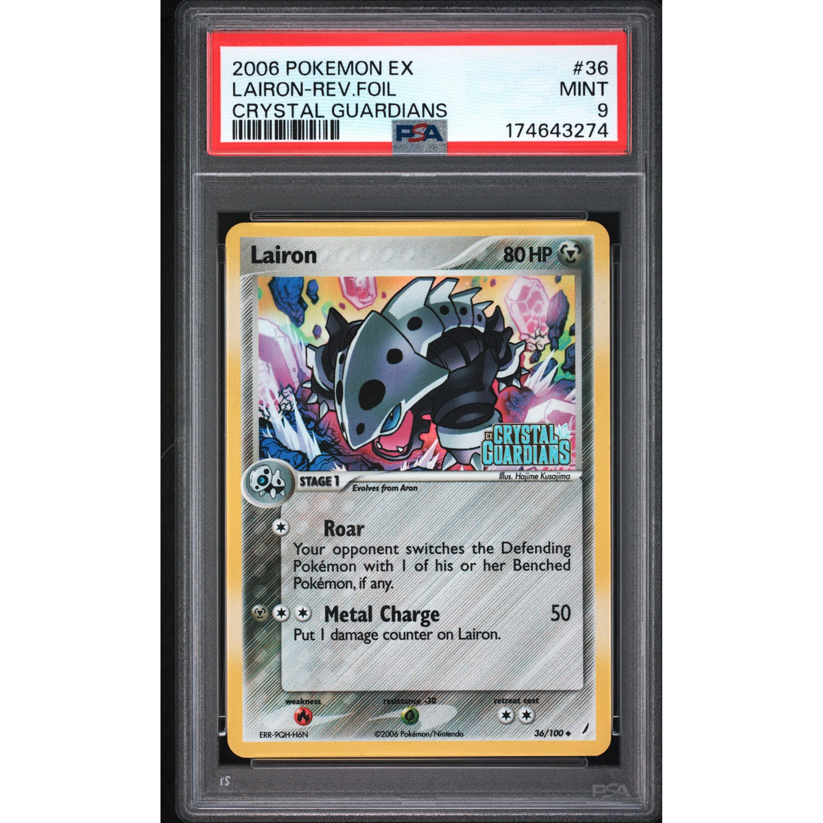 Pokémon TCG: Lairon Reverse Holo #36 PSA 9-174643274
