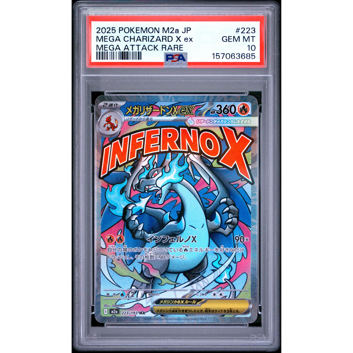 Pokémon TCG: Mega Charizard X Ex #223 PSA 10-157063685