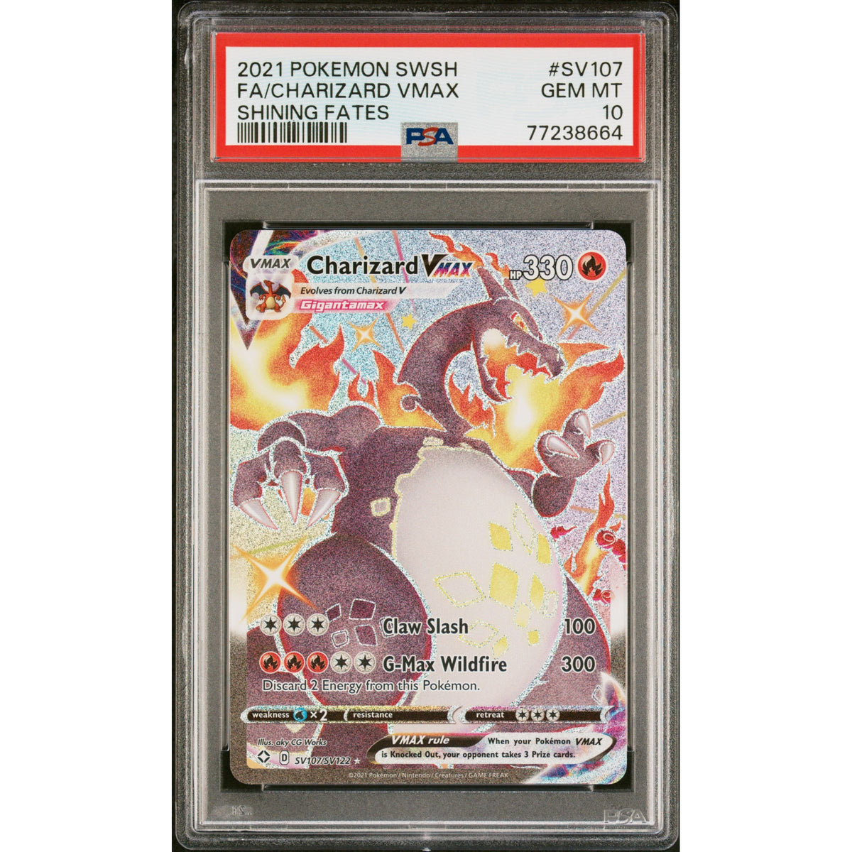 Pokémon TCG: Charizard Vmax #SV107 PSA 10-77238664