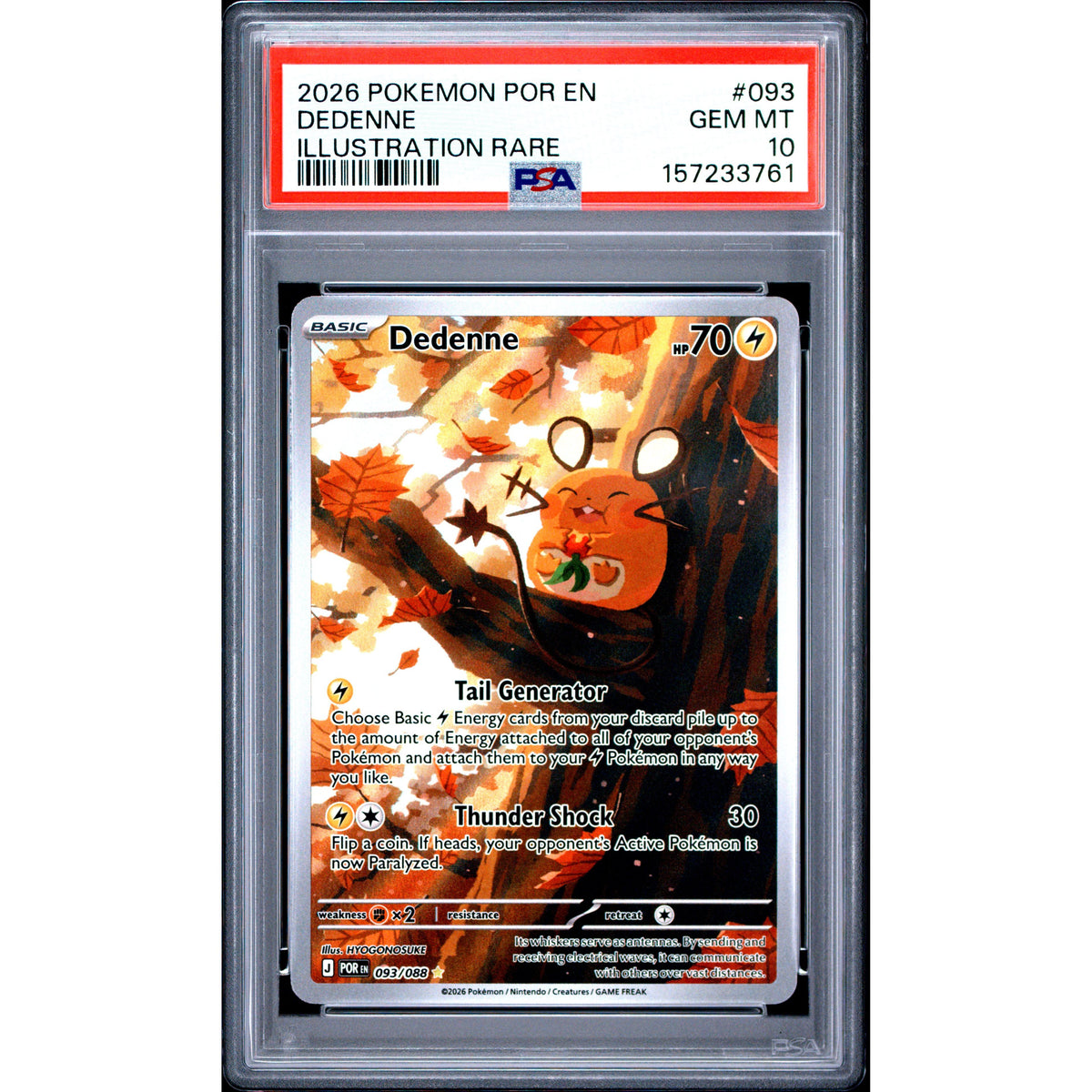 Pokémon TCG: Dedenne #093 PSA 10-157233761