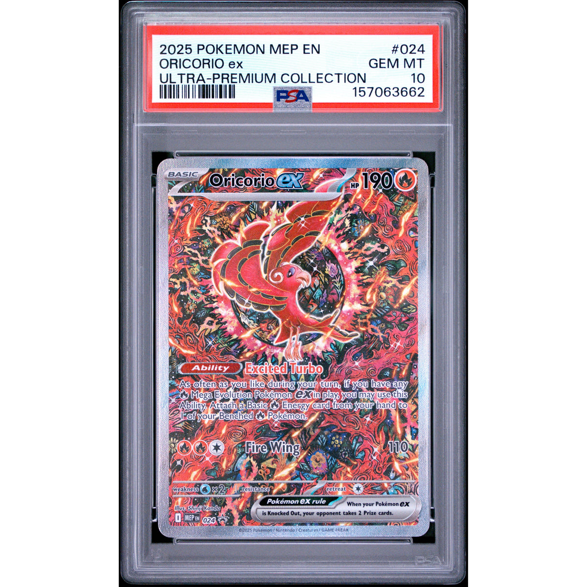 Pokémon TCG: Oricorio Ex #024 PSA 10-157063662