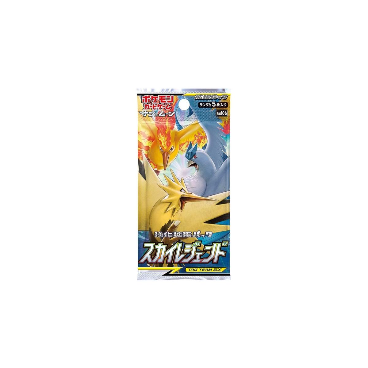 Pokémon TCG: Sky Legend Booster Box - Japansk (Sun & Moon: SM10b) featuring Moltres, Zapdos, and Articuno.