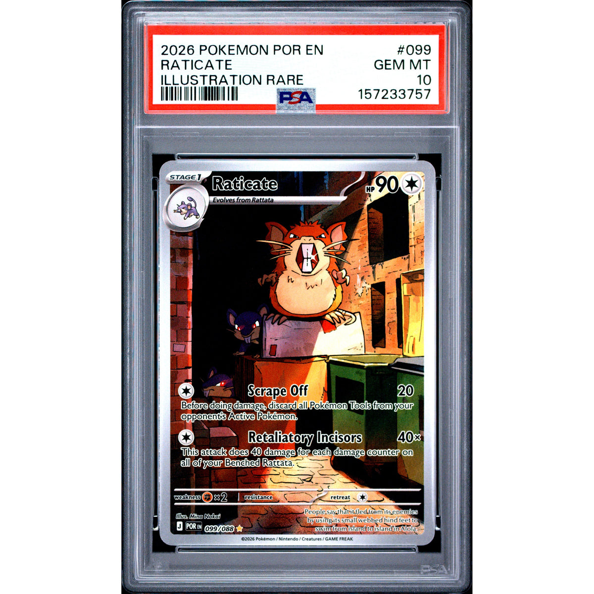 Pokémon TCG: Raticate #099 PSA 10-157233757