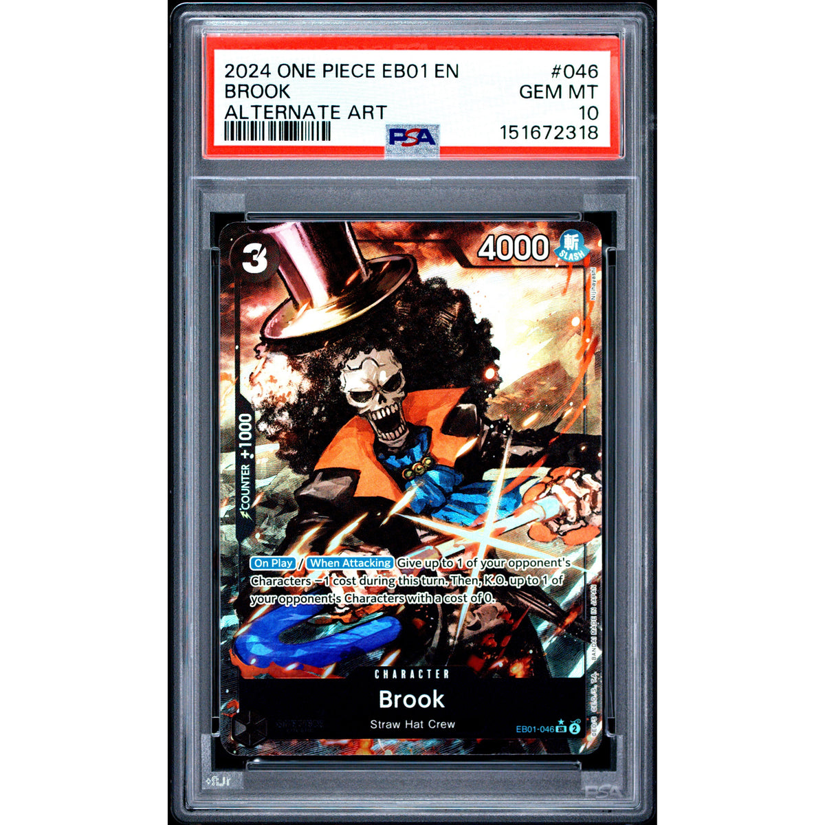 One Piece TCG: Brook #046 PSA 10-151672318