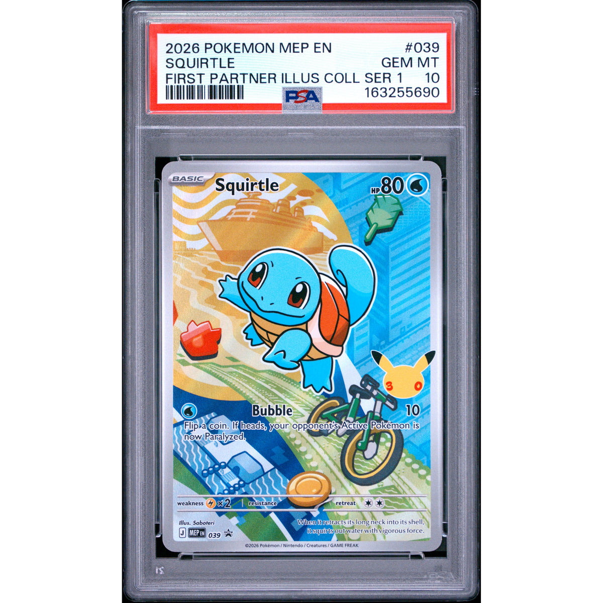 Pokémon TCG: Squirtle #039 PSA 10-163255690