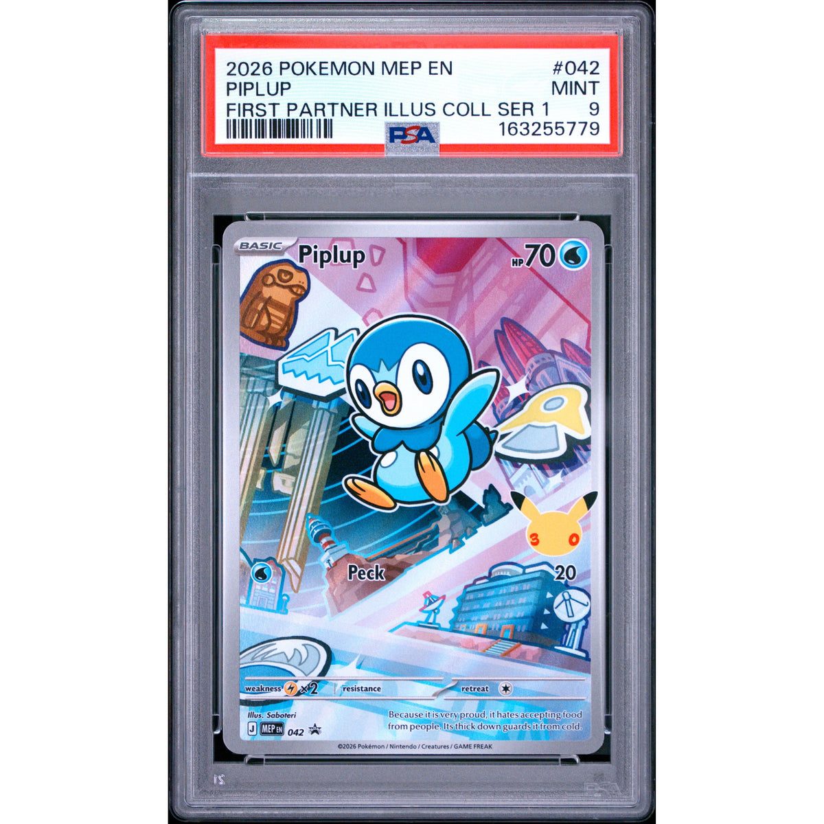 Pokémon TCG: Piplup #042 PSA 9-163255779