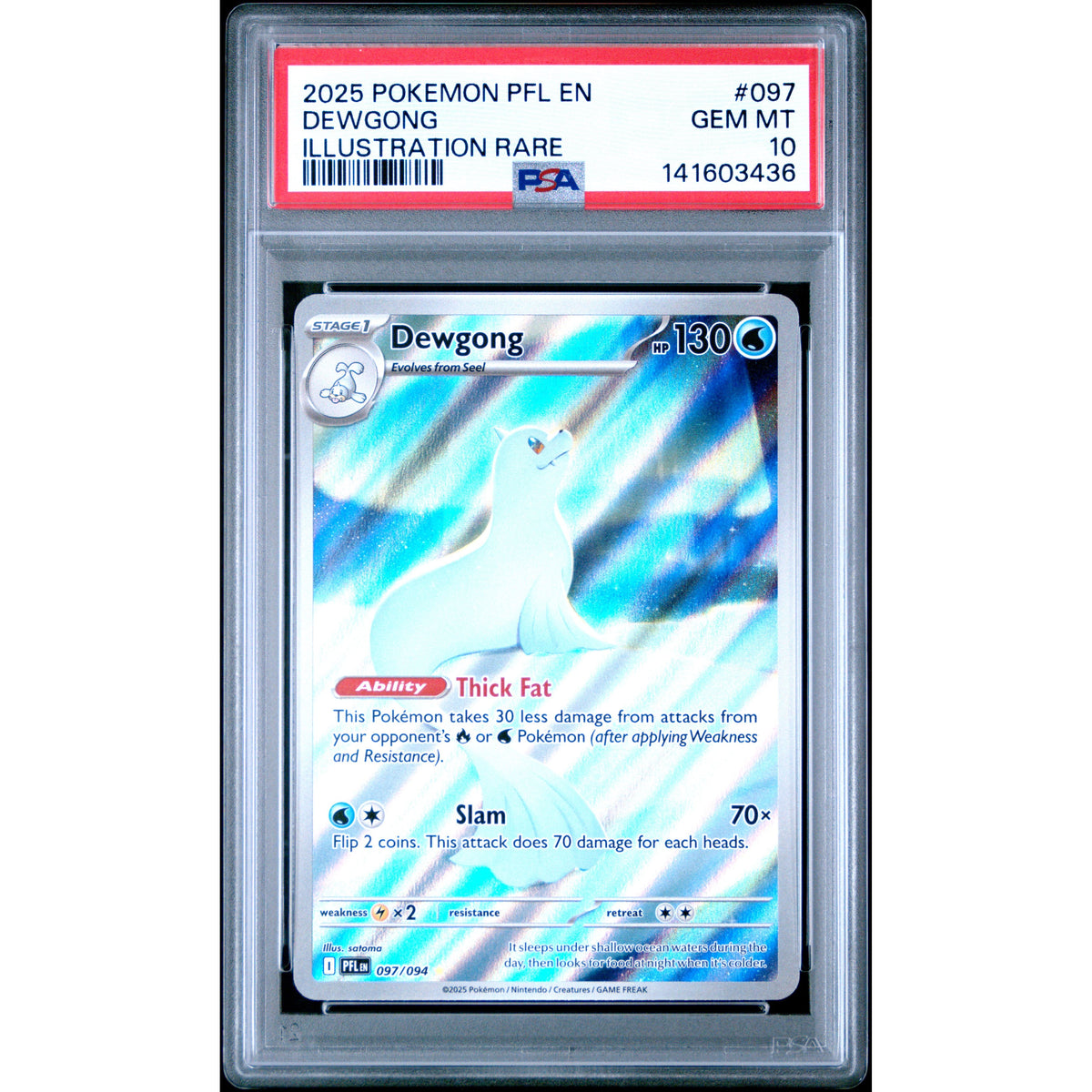 Pokémon TCG: Dewgong #097 PSA 10-141603436