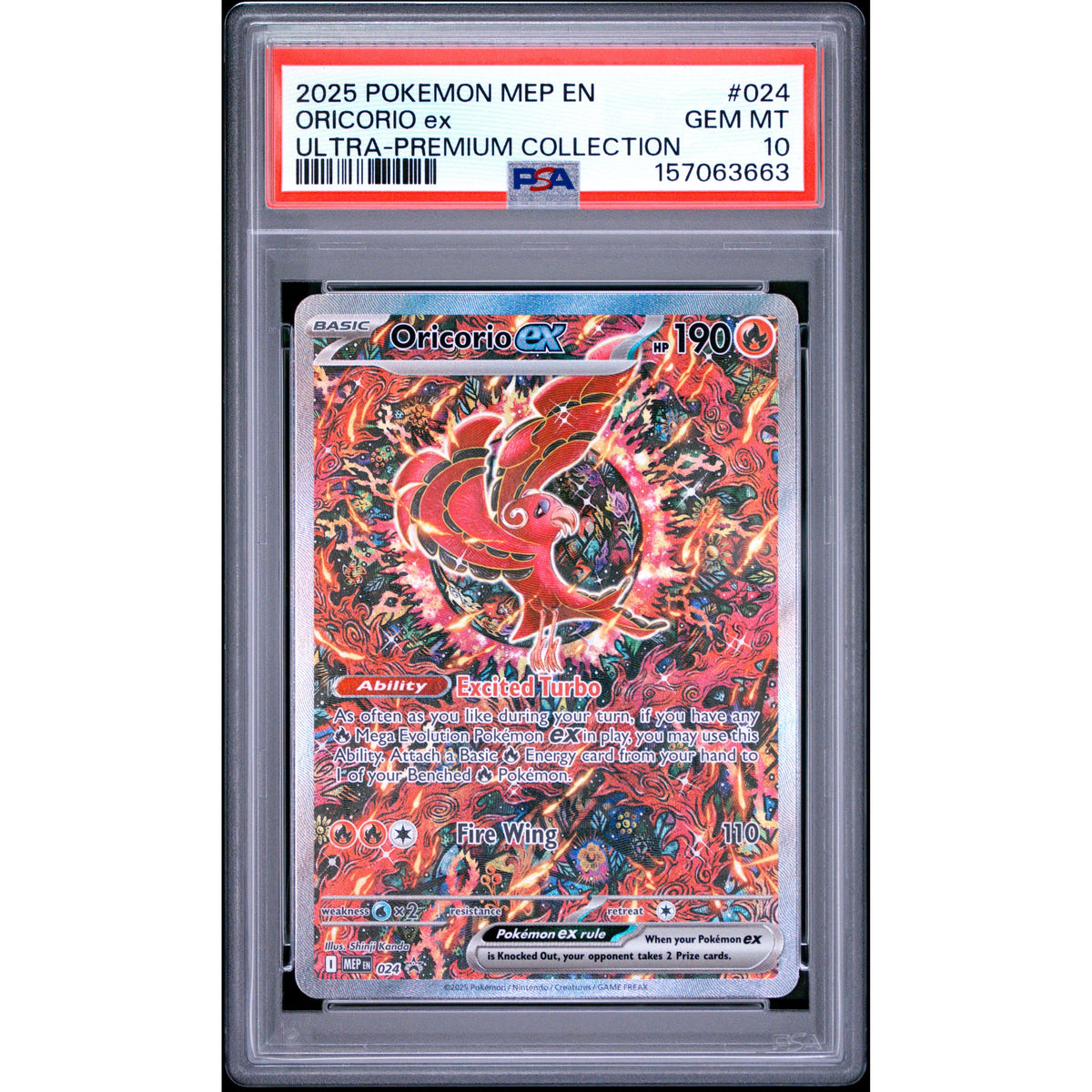 Pokémon TCG: Oricorio Ex #024 PSA 10-157063663