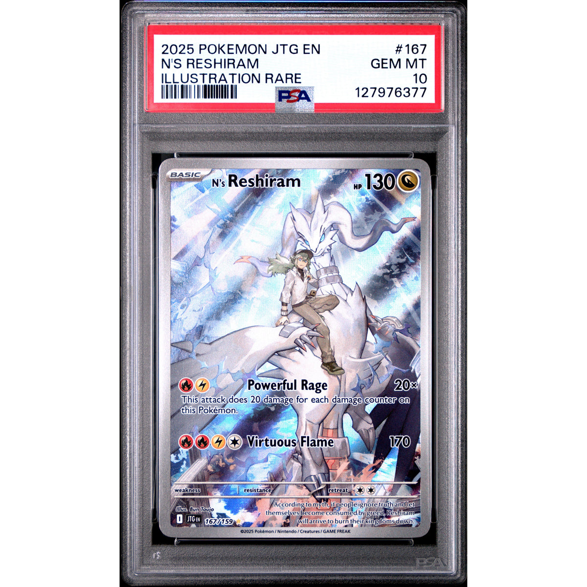 Pokémon TCG: N's Reshiram #167 PSA 10-127976377