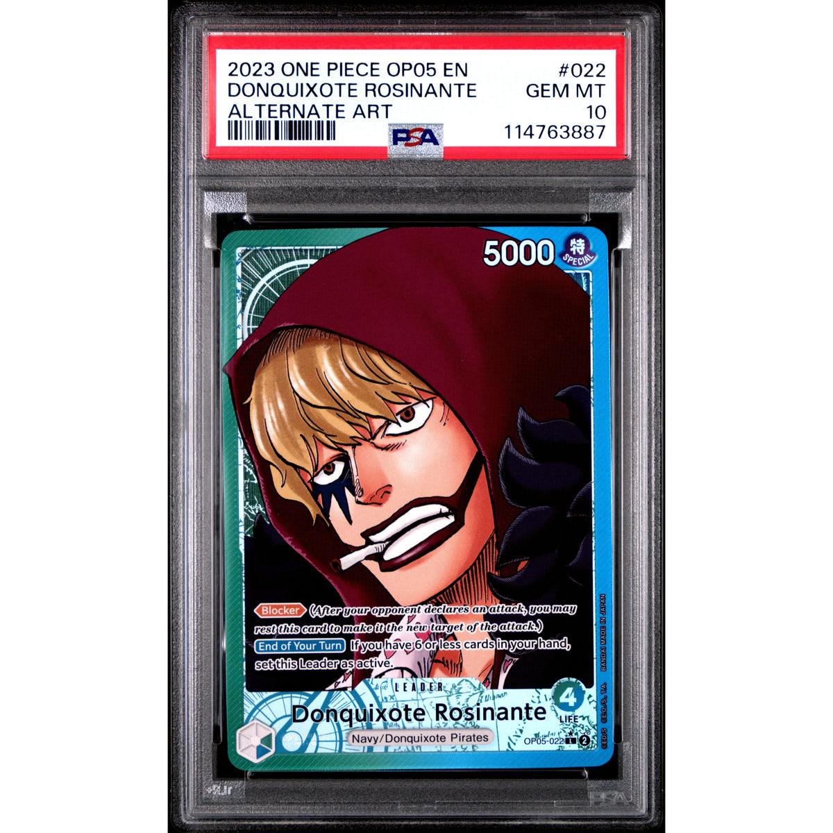 One Piece TCG: Donquixote Rosinante #022 PSA 10-114763887