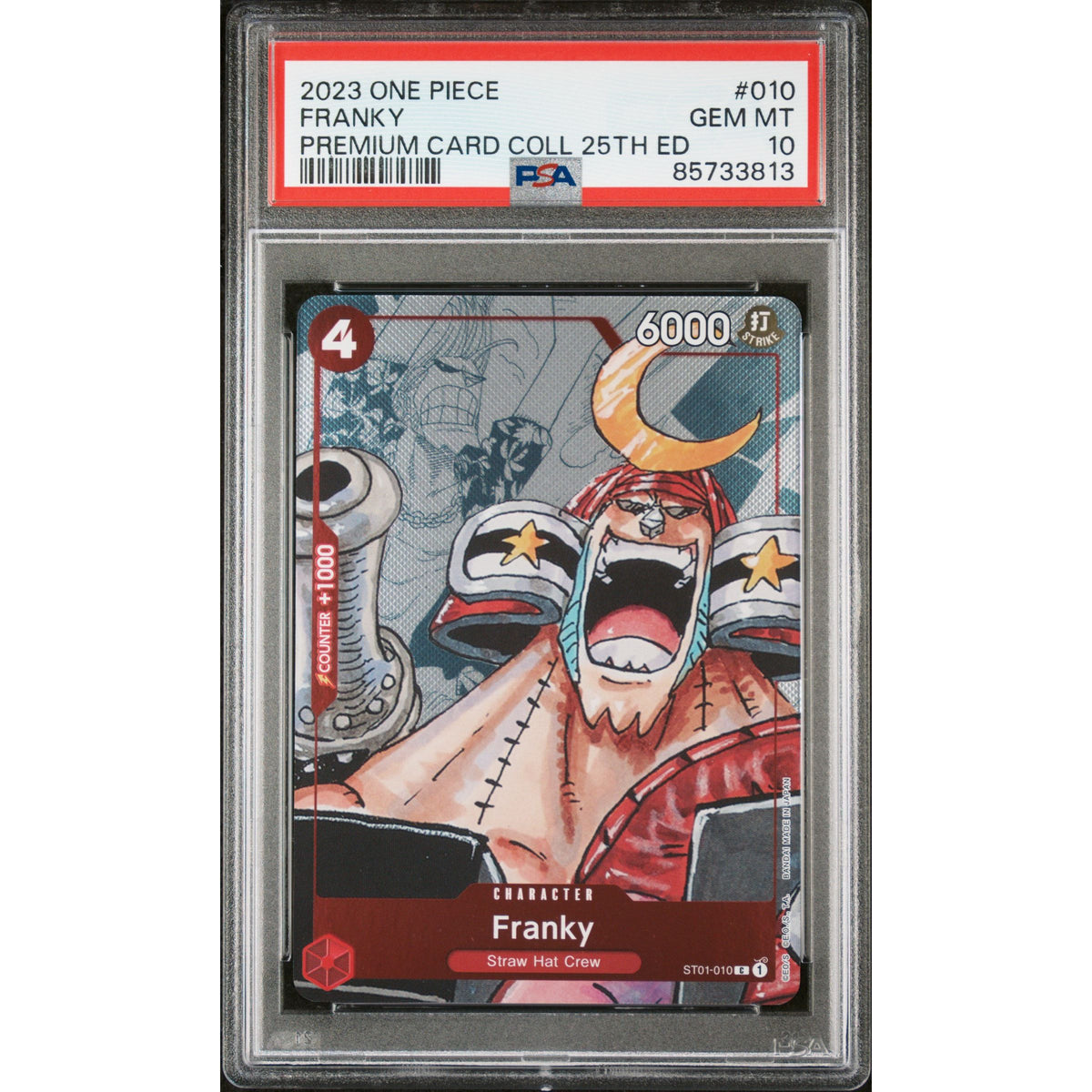 One Piece TCG: Franky #010 PSA 10-85733813