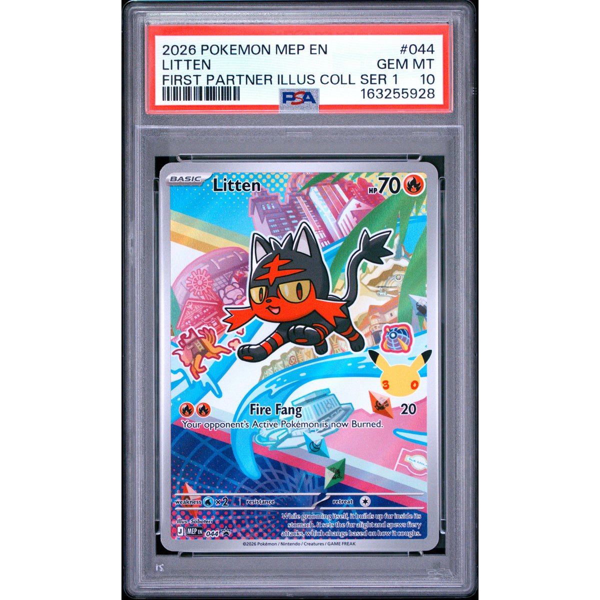 Pokémon TCG: Litten #044 PSA 10-163255928