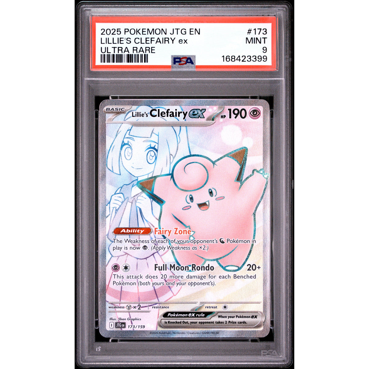 Pokémon TCG: Lillie's Clefairy Ex #173 PSA 9-168423399