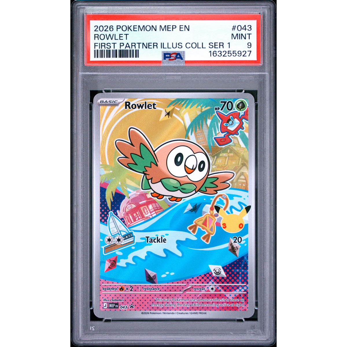 Pokémon TCG: Rowlet #043 PSA 9-163255927