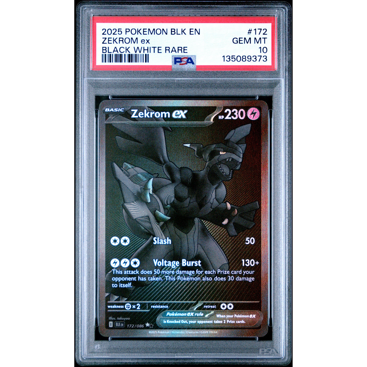 Pokémon TCG: Zekrom Ex #172 PSA 10-135089373