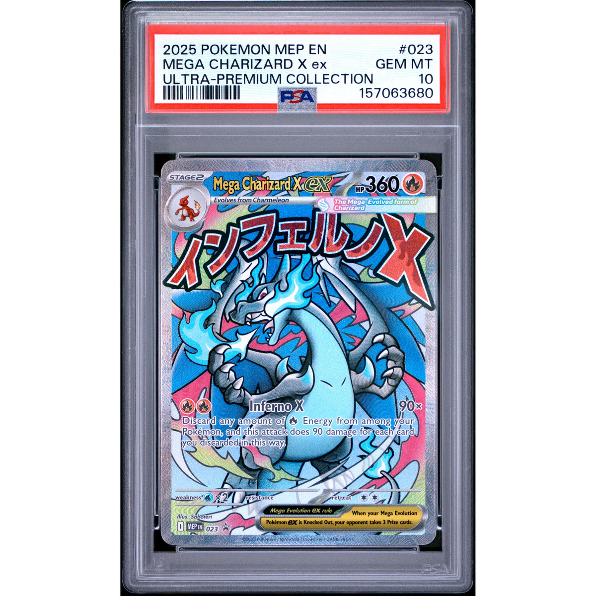 Pokémon TCG: Mega Charizard X Ex #023 PSA 10-157063680