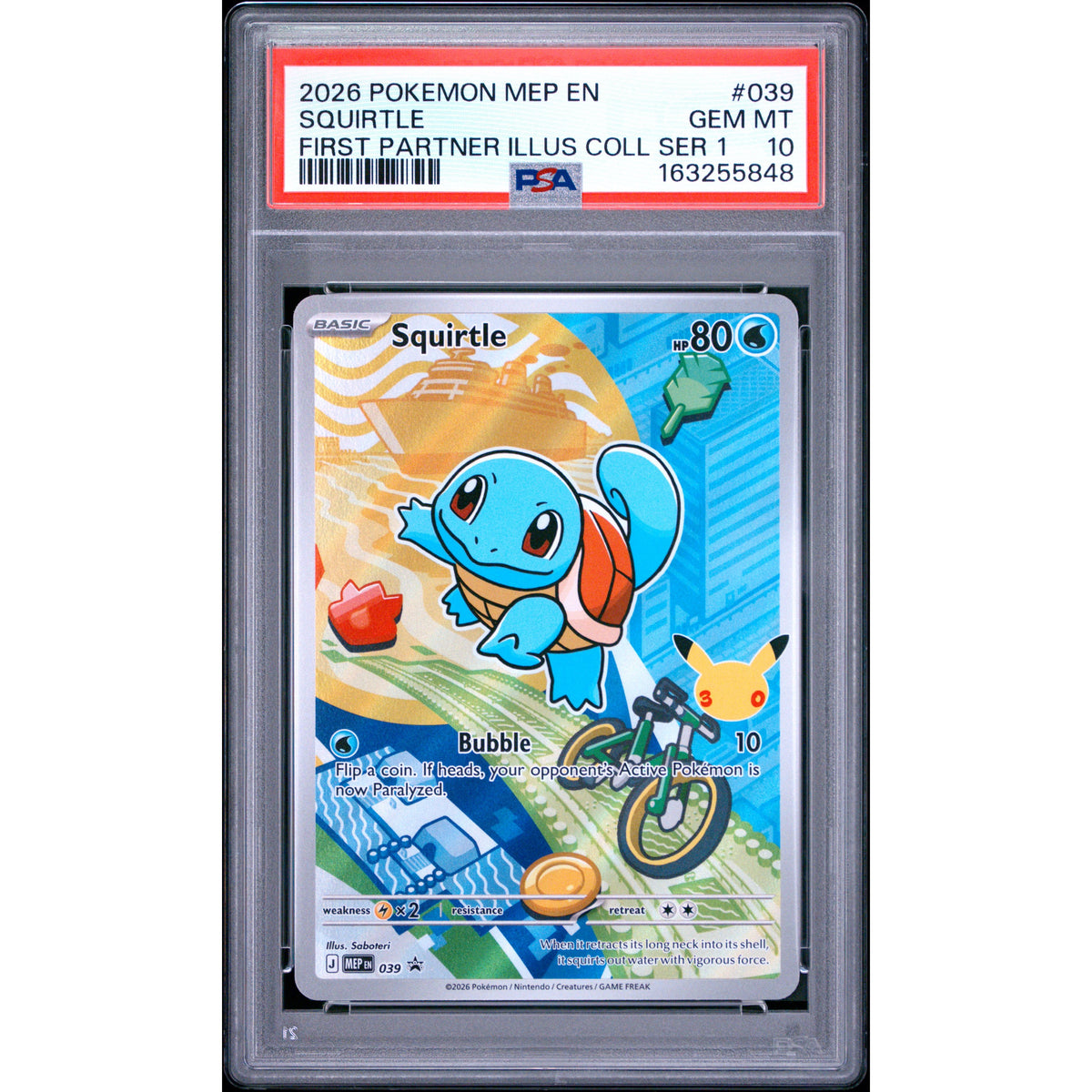 Pokémon TCG: Squirtle #039 PSA 10-163255848