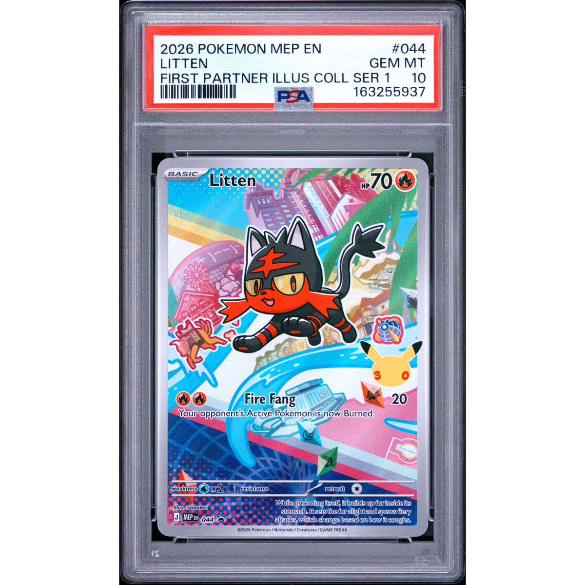 Pokémon TCG: Litten #044 PSA 10-163255937