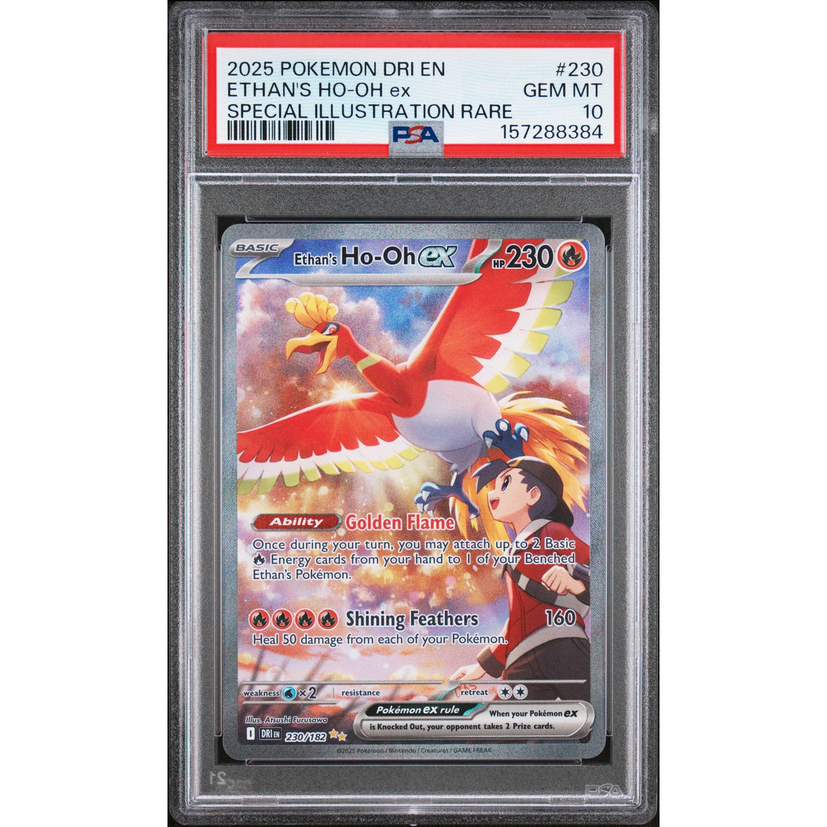 Pokémon TCG: Ethan's Ho-Oh Ex #230 PSA 10-157288384