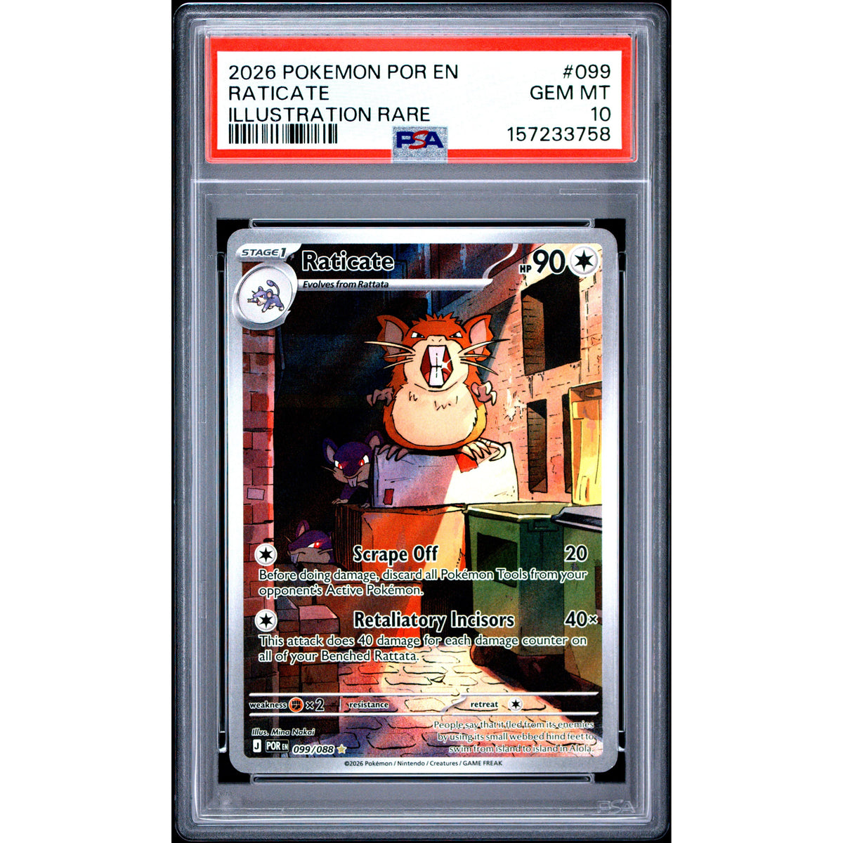 Pokémon TCG: Raticate #099 PSA 10-157233758