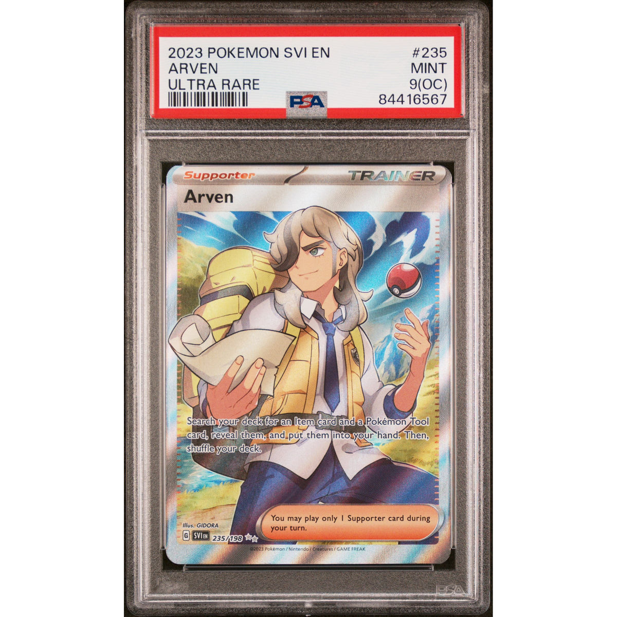 Pokémon TCG: Arven #235 PSA 9 - Scarlet & Violet-84416567