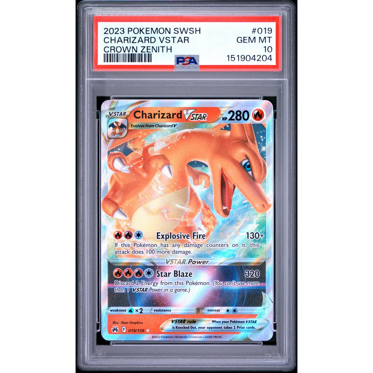 Pokémon TCG: Charizard Vstar #019 PSA 10-151904204