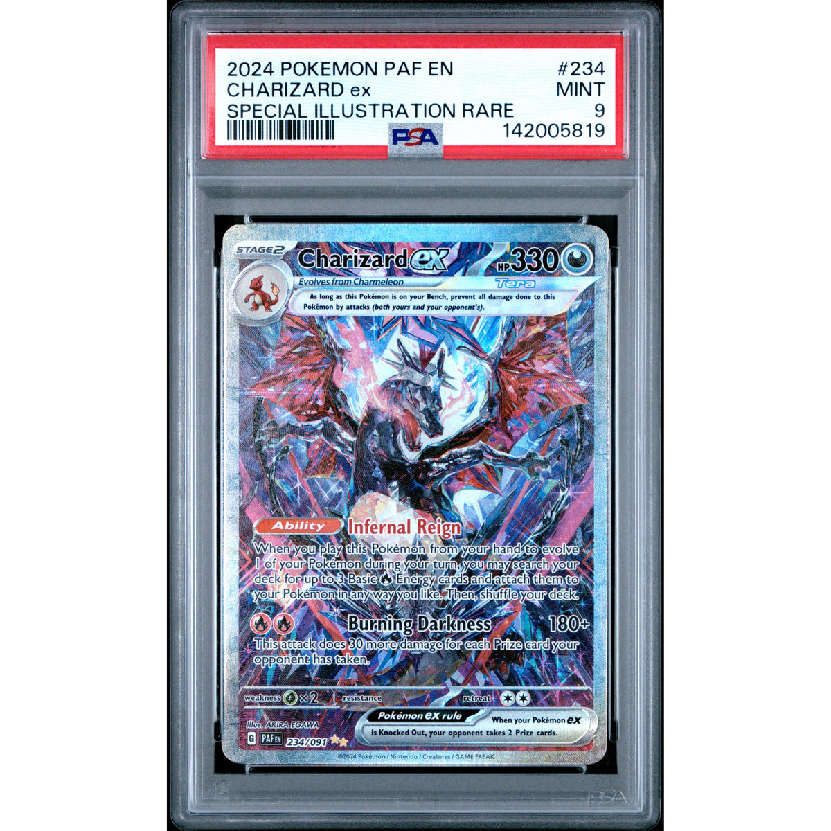 Pokémon TCG: Charizard Ex #234 PSA 9 - Paldean Fates-142005819