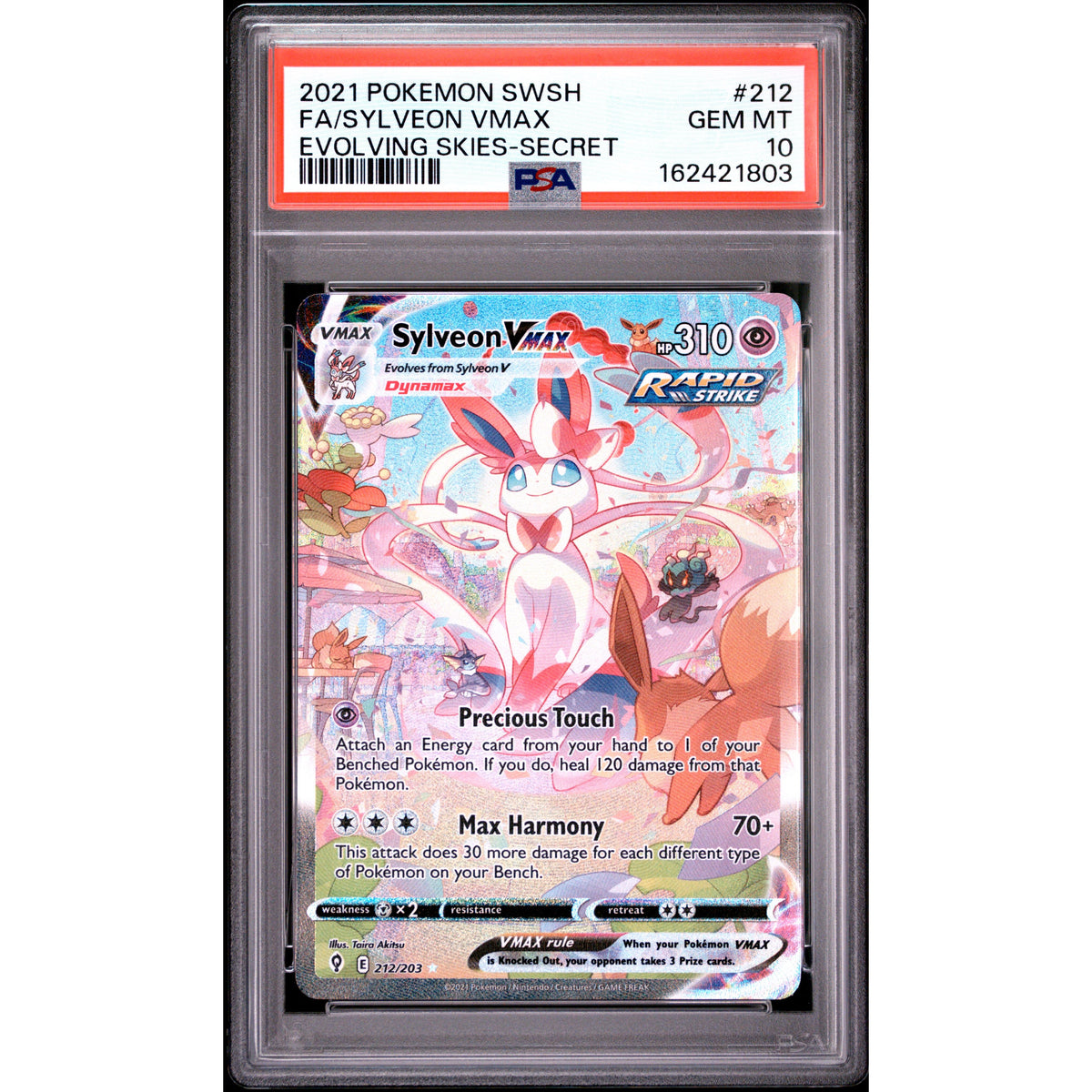 Pokémon TCG: Sylveon Vmax #212 PSA 10-162421803