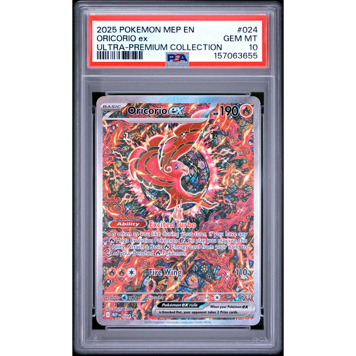 Pokémon TCG: Oricorio Ex #024 PSA 10-157063655