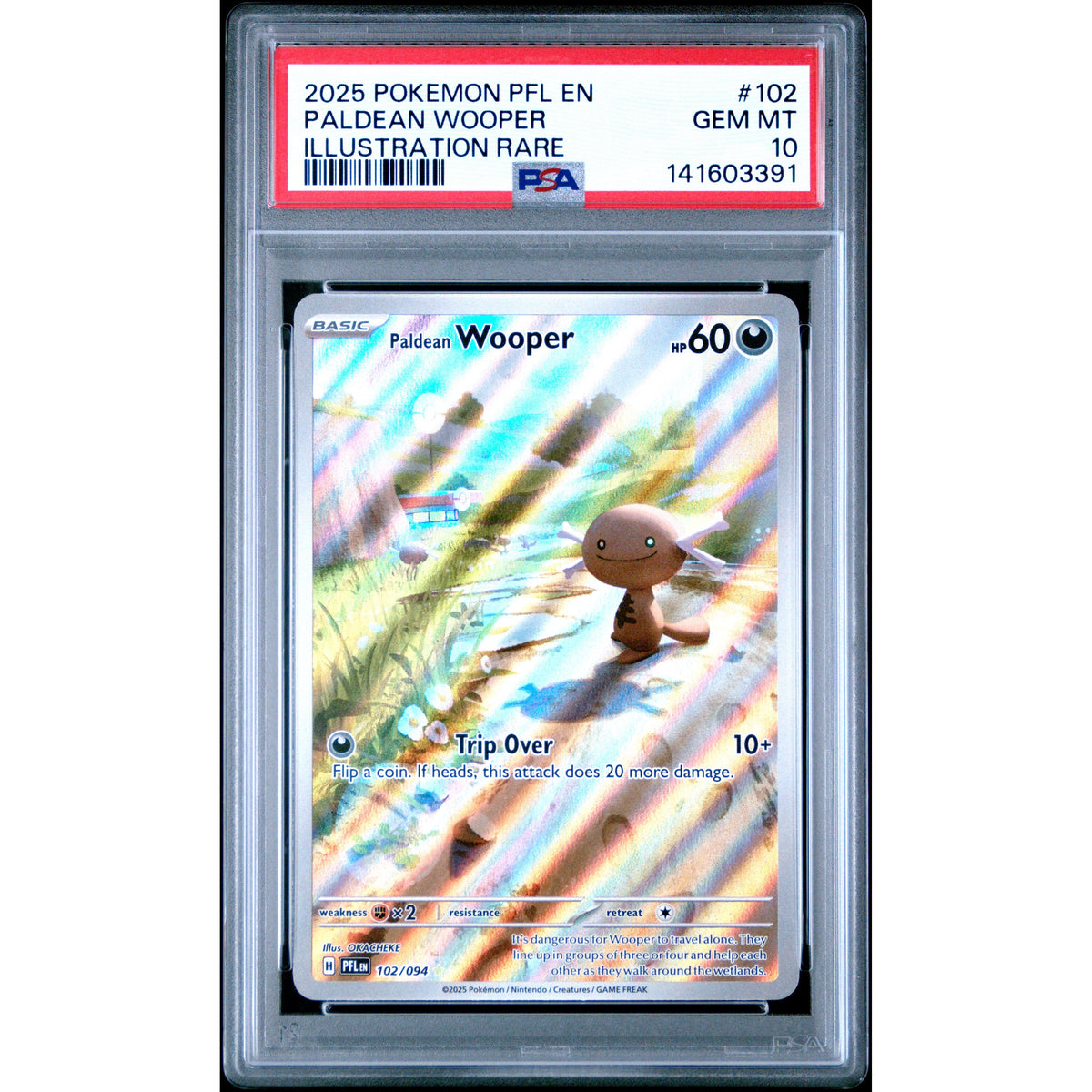Pokémon TCG: Paldean Wooper #102 PSA 10-141603391