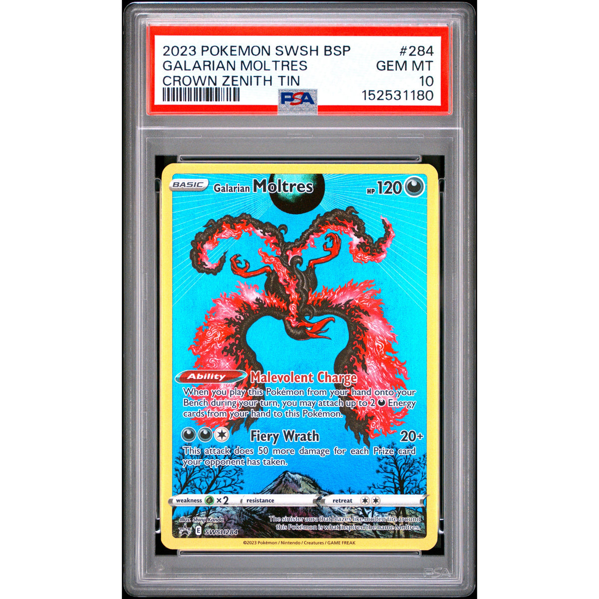 Pokémon TCG: Galarian Moltres #284 PSA 10-152531180