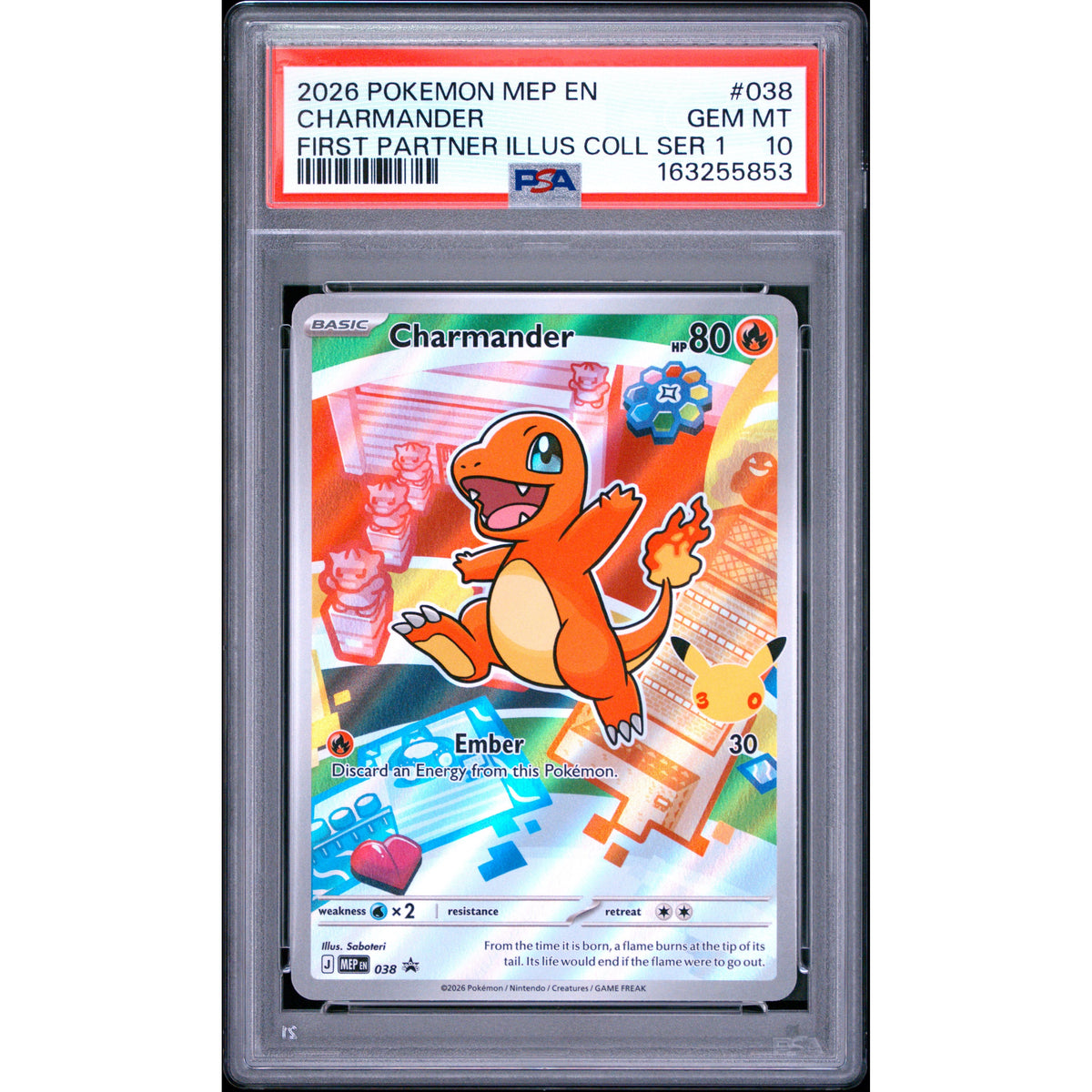 Pokémon TCG: Charmander #038 PSA 10-163255853