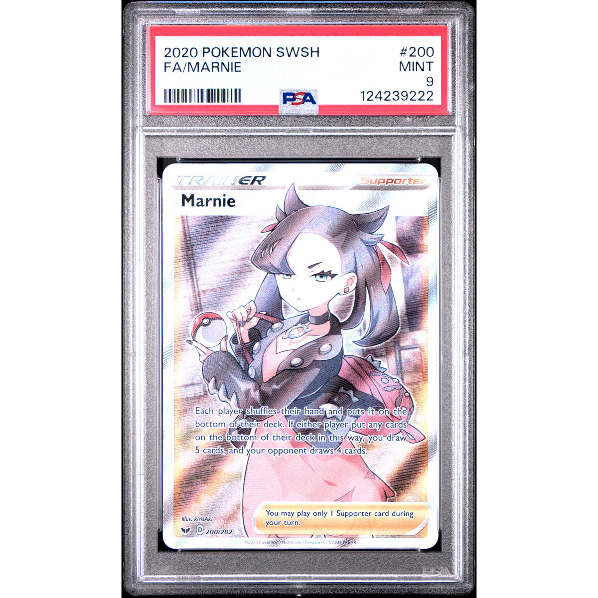 Pokémon TCG: Marnie 200 PSA 9 - Sword & Shield